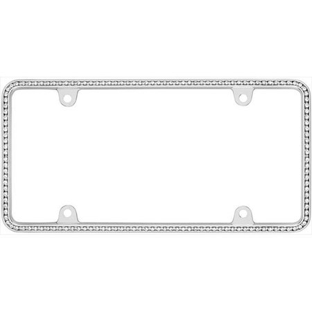 CRUISER ACCESSORIES Cruiser Accessories 18130 Diamondesque License Plate Frame; Chrome And Clear 18130